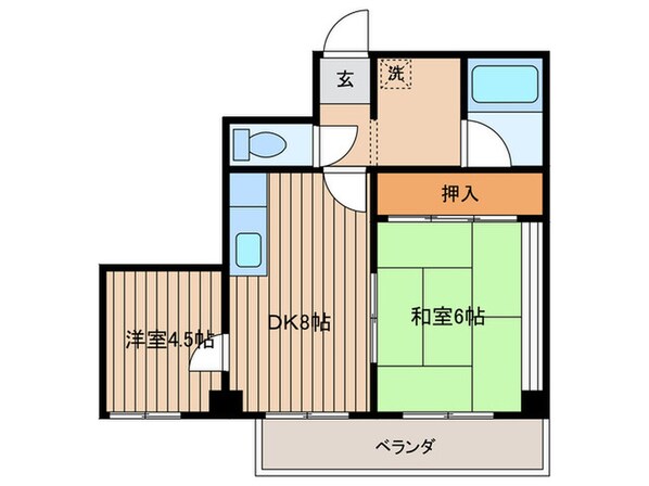 山晃ハイツの物件間取画像